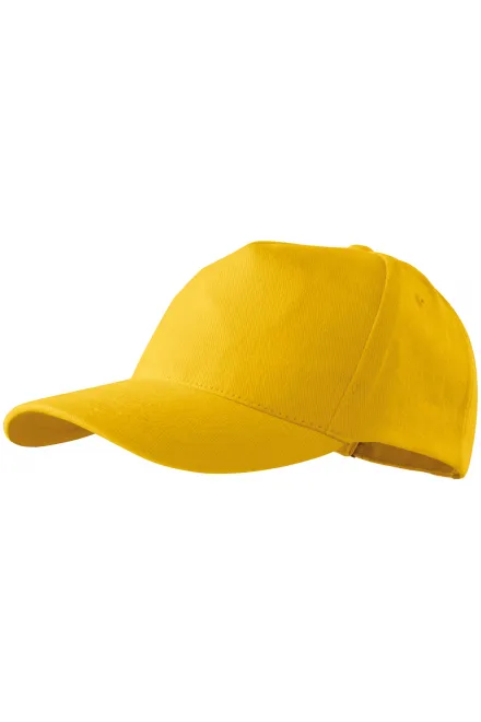 5-Panel-Baseballmütze, gelb