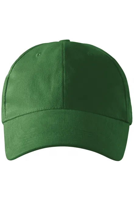 6-Panel-Baseballmütze - Flaschengrün, einstellbar