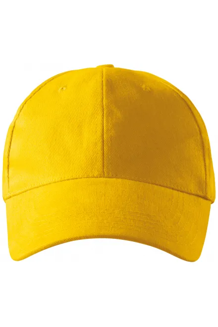 6-Panel-Baseballmütze - gelb, einstellbar