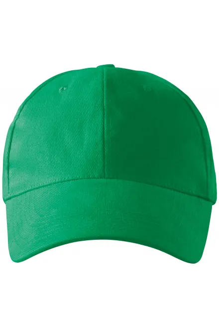 6-Panel-Baseballmütze - Grasgrün, einstellbar