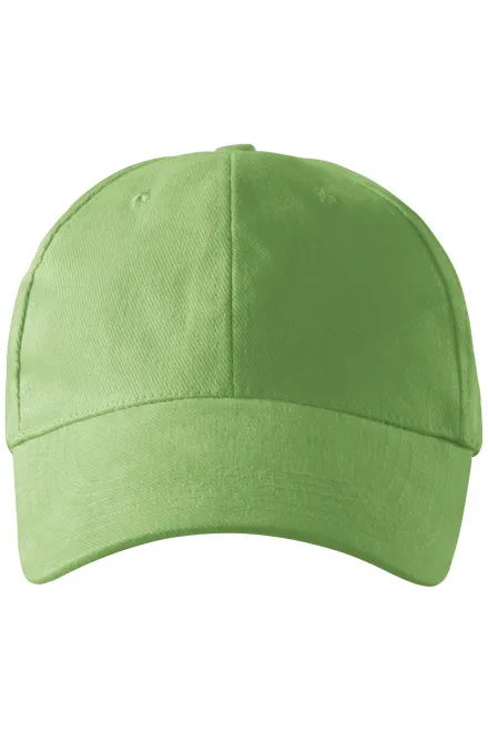 6-Panel-Baseballmütze - erbsengrün, einstellbar