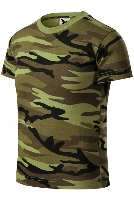 Camouflage T-shirt voor kinderen, camouflage groen