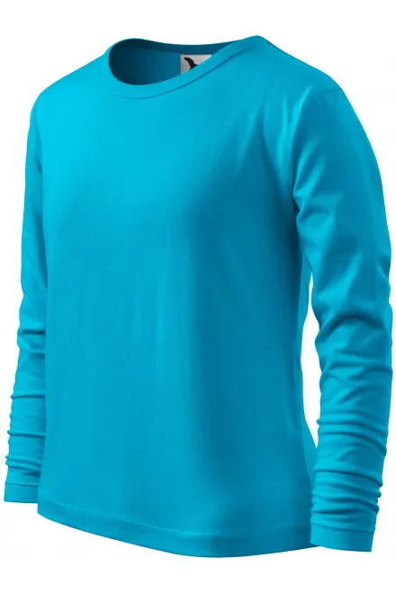 Childrens long sleeves T-shirt, turquoise