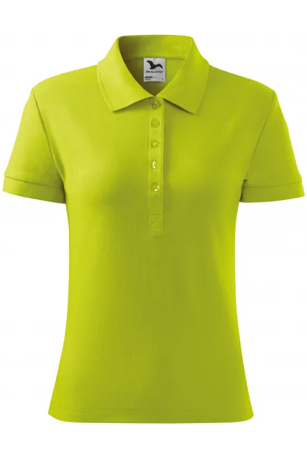 Damen einfaches Poloshirt - lindgrün, S