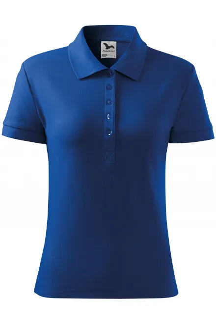 Damen einfaches Poloshirt - königsblau, S