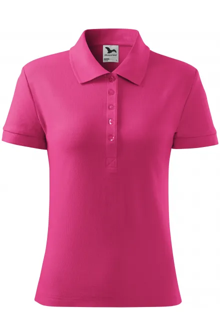 Damen einfaches Poloshirt - lila, S