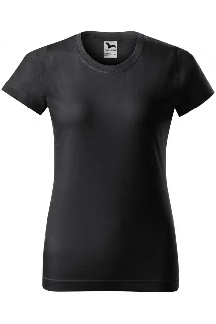 Damen einfaches T-Shirt - Ebenholz Grau, XS