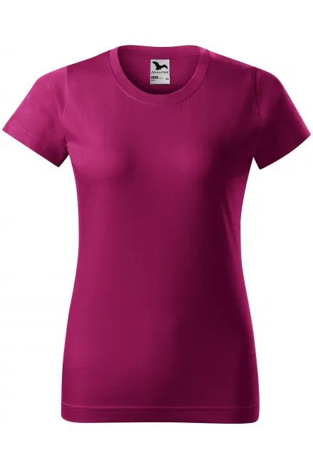 Damen einfaches T-Shirt - fuchsia red, XS