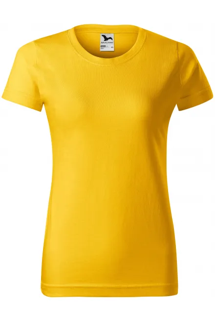 Damen einfaches T-Shirt - gelb, XS
