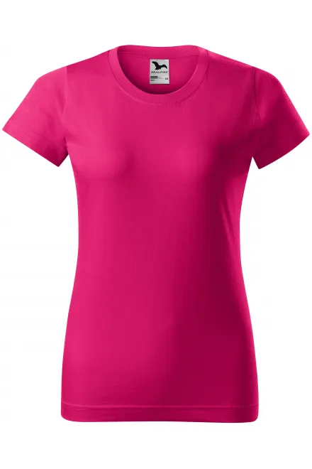 Damen einfaches T-Shirt - himbeere, XS