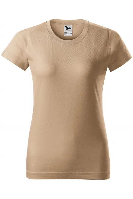 Damen einfaches T-Shirt - sandig, XS