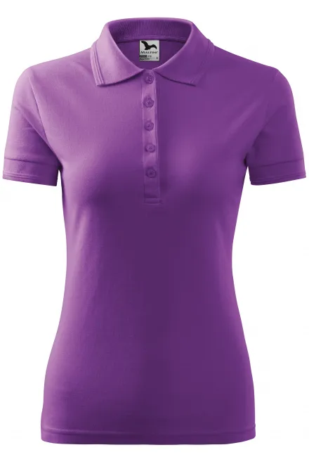 Damen elegantes Poloshirt - lila, XL