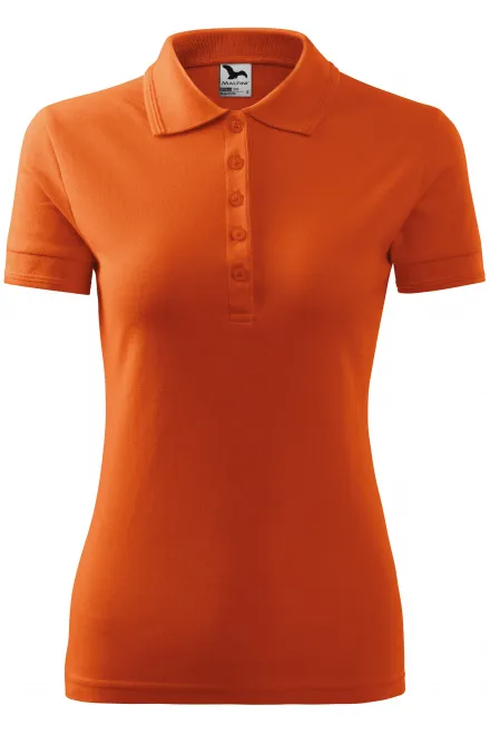 Damen elegantes Poloshirt - orange, XL