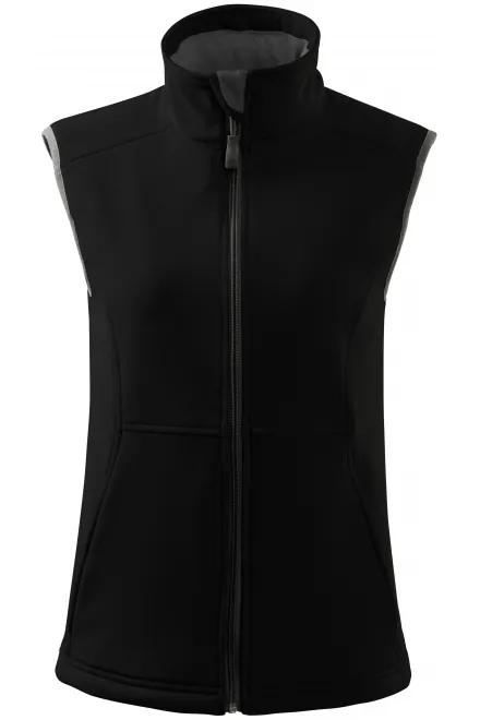 Damen eng anliegende Weste - schwarz, S