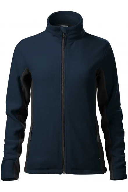 Damen Fleece-Kontrastjacke - dunkelblau, XS