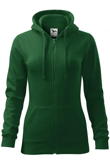 Damen Hoodie mit Kapuze - Flaschengrün, XS