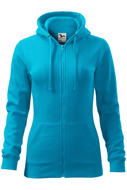Damen Hoodie mit Kapuze - türkis, XS