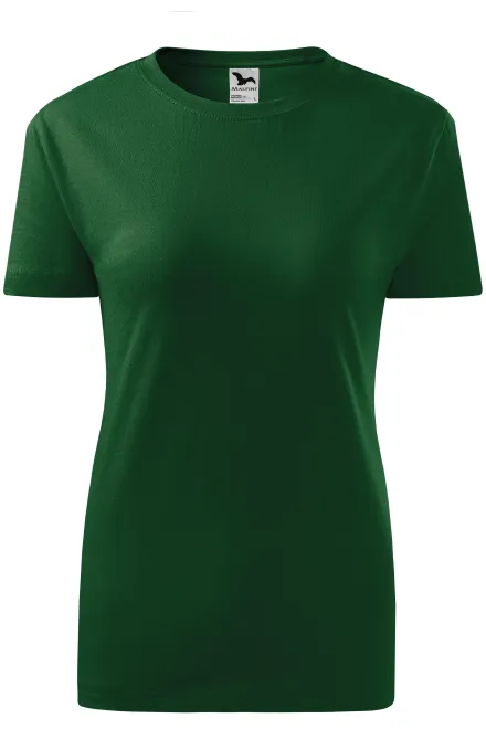 Damen klassisches T-Shirt - Flaschengrün, S
