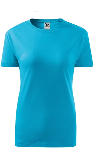 Damen klassisches T-Shirt - türkis, S