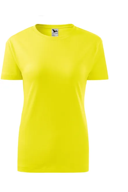 Damen klassisches T-Shirt - zitronengelb, S