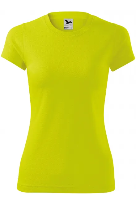 Damen Sport T-Shirt - Neon Gelb, M