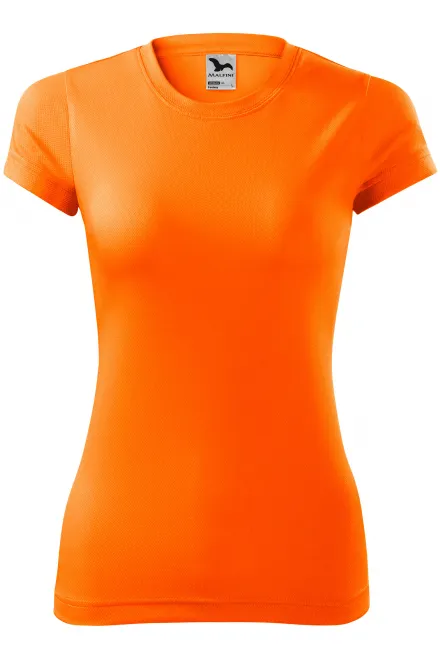 Damen Sport T-Shirt - neon orange, M