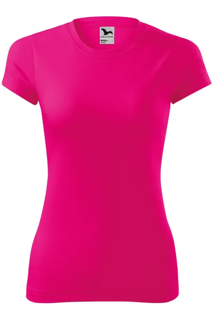 Damen Sport T-Shirt - neon pink, M