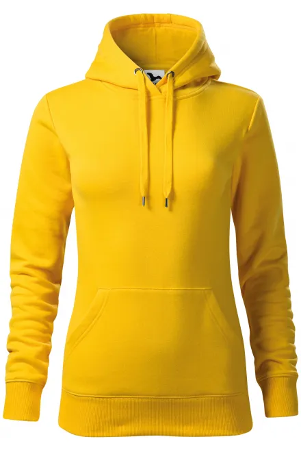 Damen Sweatshirt mit Kapuze ohne Reißverschluss - gelb, XS