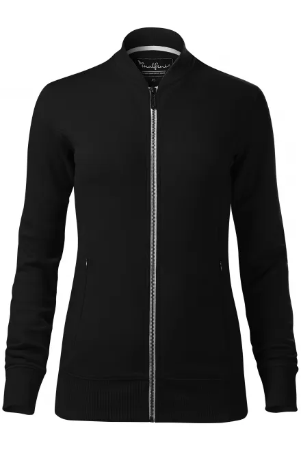 Damen Sweatshirt mit versteckten Taschen - schwarz, XS