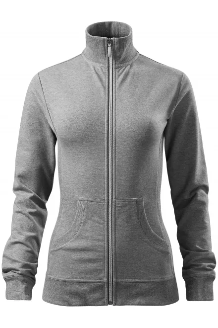 Damen Sweatshirt ohne Kapuze - dunkelgrauer Marmor, XS
