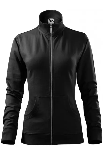 Damen Sweatshirt ohne Kapuze - schwarz, XS