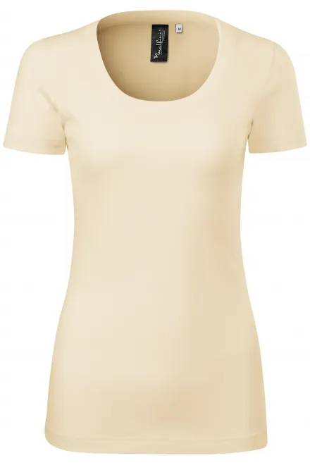 Damen T-Shirt aus Merinowolle - mandel, XS