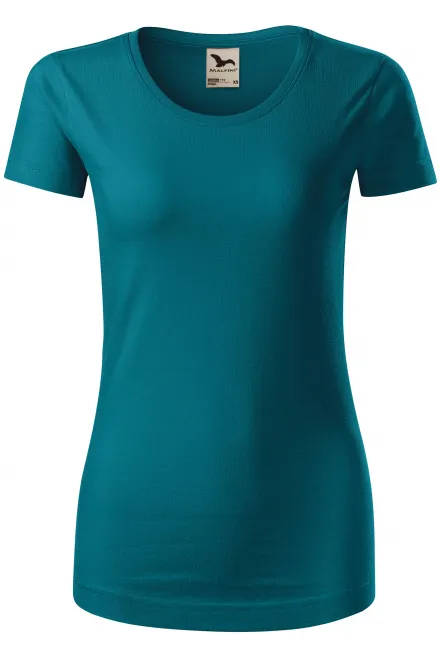 Damen T-Shirt, Bio-Baumwolle - petrol blue, XS