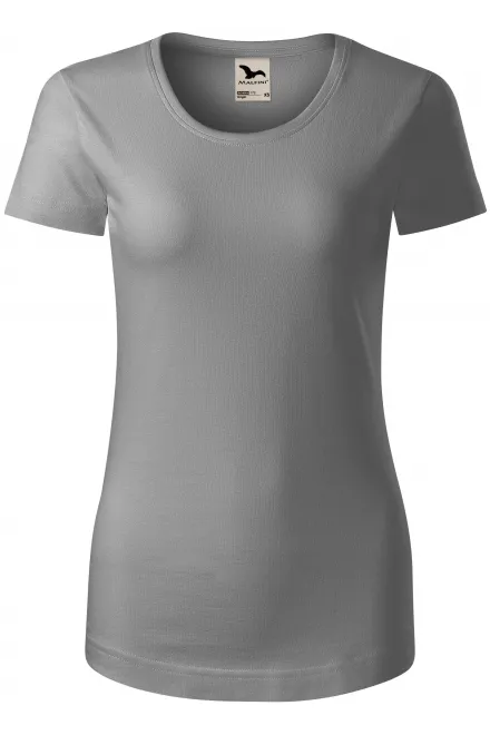 Damen T-Shirt, Bio-Baumwolle - altes Silber, XS