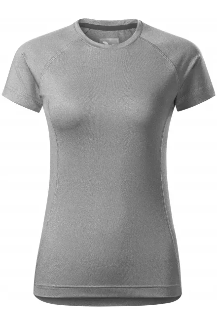 Damen-T-Shirt für den Sport - dunkelgrauer Marmor, XS