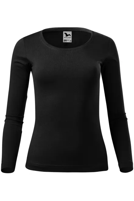 Damen T-Shirt mit langen Ärmeln - schwarz, XS