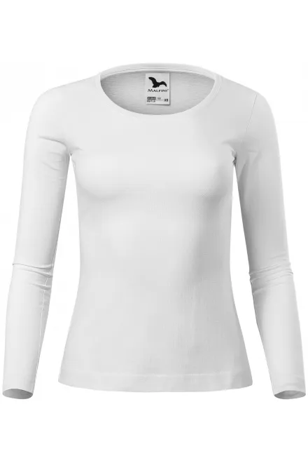 Damen T-Shirt mit langen Ärmeln - weiß, XS