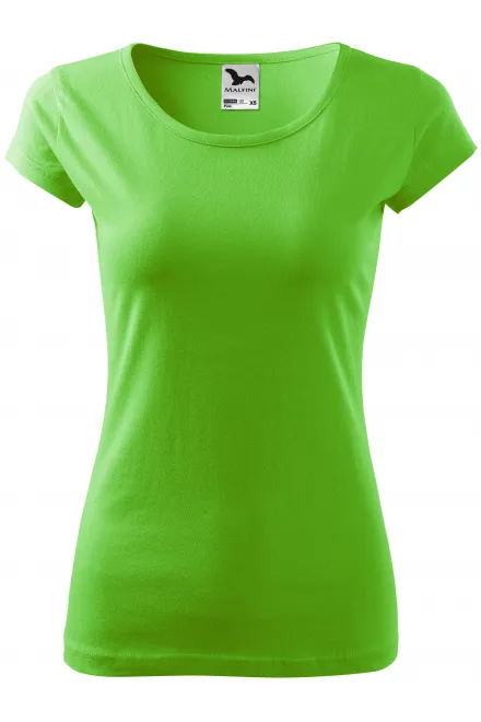 Damen T-Shirt mit sehr kurzen Ärmeln - Apfelgrün, XS