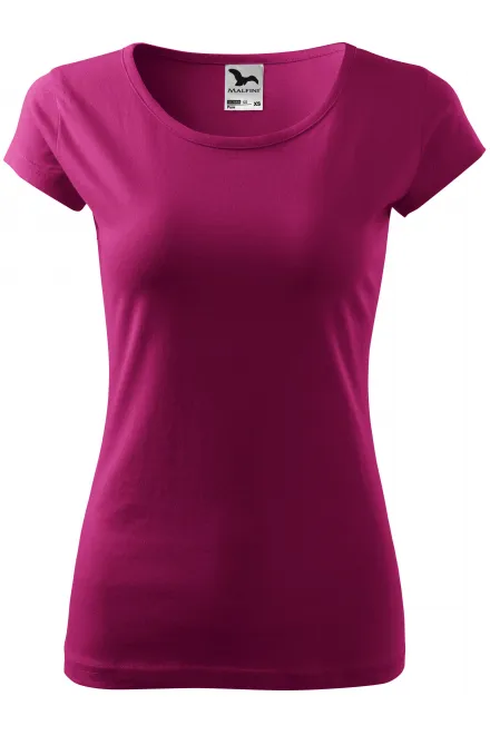 Damen T-Shirt mit sehr kurzen Ärmeln - fuchsia red, XS