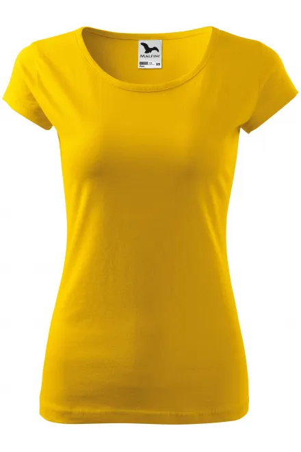 Damen T-Shirt mit sehr kurzen Ärmeln - gelb, XS