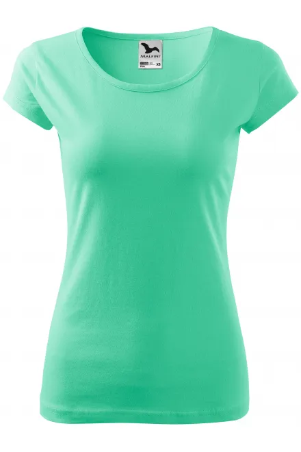 Damen T-Shirt mit sehr kurzen Ärmeln - Minze, XS