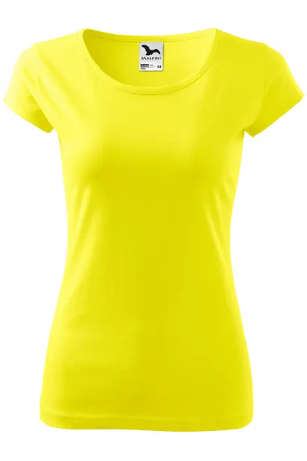 Damen T-Shirt mit sehr kurzen Ärmeln - zitronengelb, XS