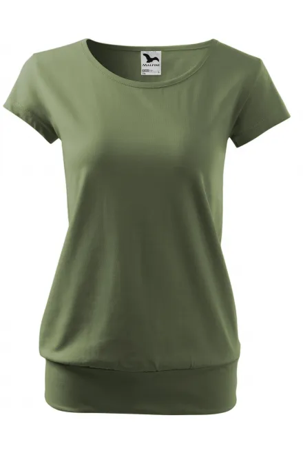 Damen trendy T-Shirt - khaki, S