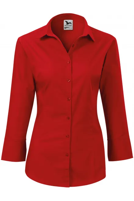 Damenbluse mit langen Ärmeln - rot, XS