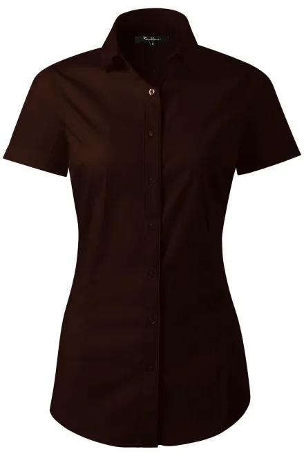 Damenbluse Slim Fit - Kaffee, S