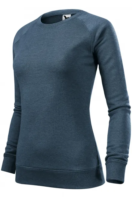 Dámska melírovaná mikina, tmavý denim melír