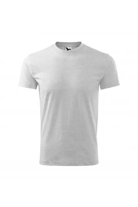 Das einfache T-Shirt der Kinder - hellgrauer Marmor, 158 cm / 12 Jahre