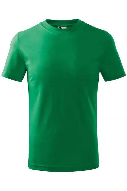 Das einfache T-Shirt der Kinder - Grasgrün, 158 cm / 12 Jahre