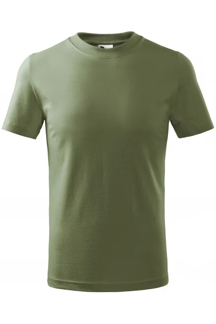 Das einfache T-Shirt der Kinder - khaki, 158 cm / 12 Jahre