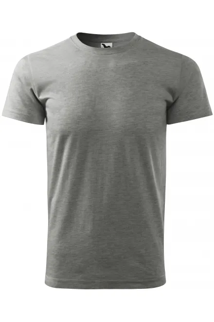 Das einfache T-Shirt der Männer - dunkelgrauer Marmor, XS